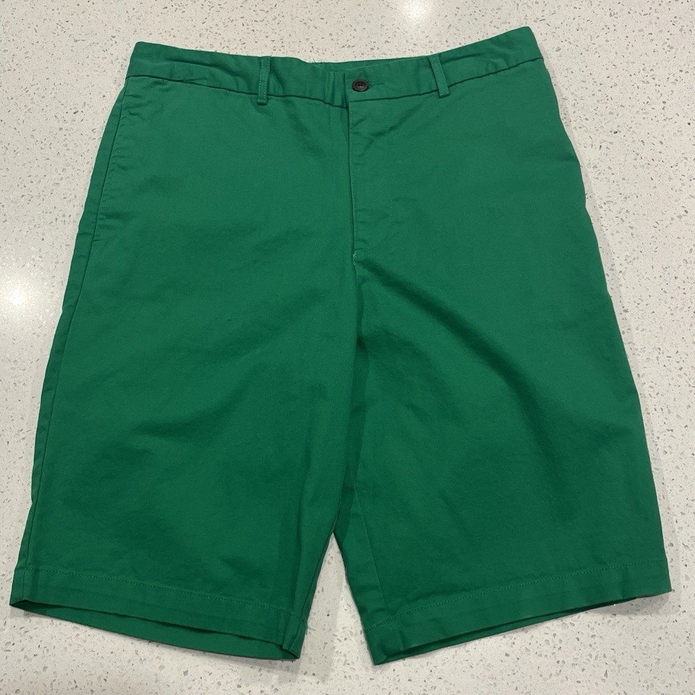 Polo Ralph Lauren Shorts Boys Youth 20 Chino Flat  Green Oxford 10"Preppy